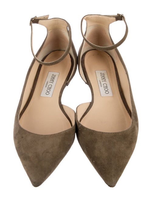 Jimmy Choo Suede D'Orsay Flats