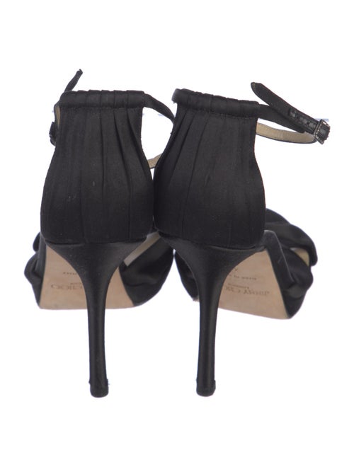 Jimmy Choo Satin Crystal Embellishments Sandals