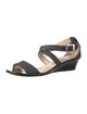 Jimmy Choo Patent Leather Leather Trim Embellishment Sandals