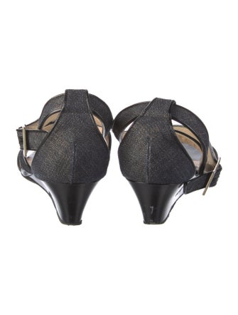 Jimmy Choo Patent Leather Leather Trim Embellishment Sandals