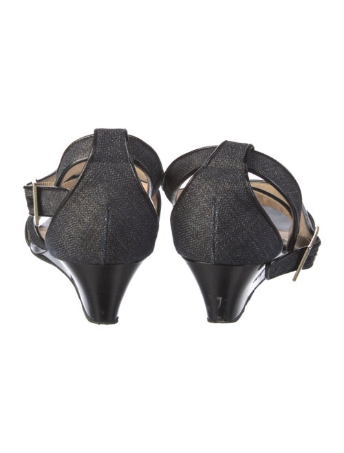 Jimmy Choo Patent Leather Leather Trim Embellishment Sandals