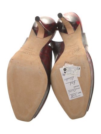 Jimmy Choo Patent Leather Printed Slingback Pumps