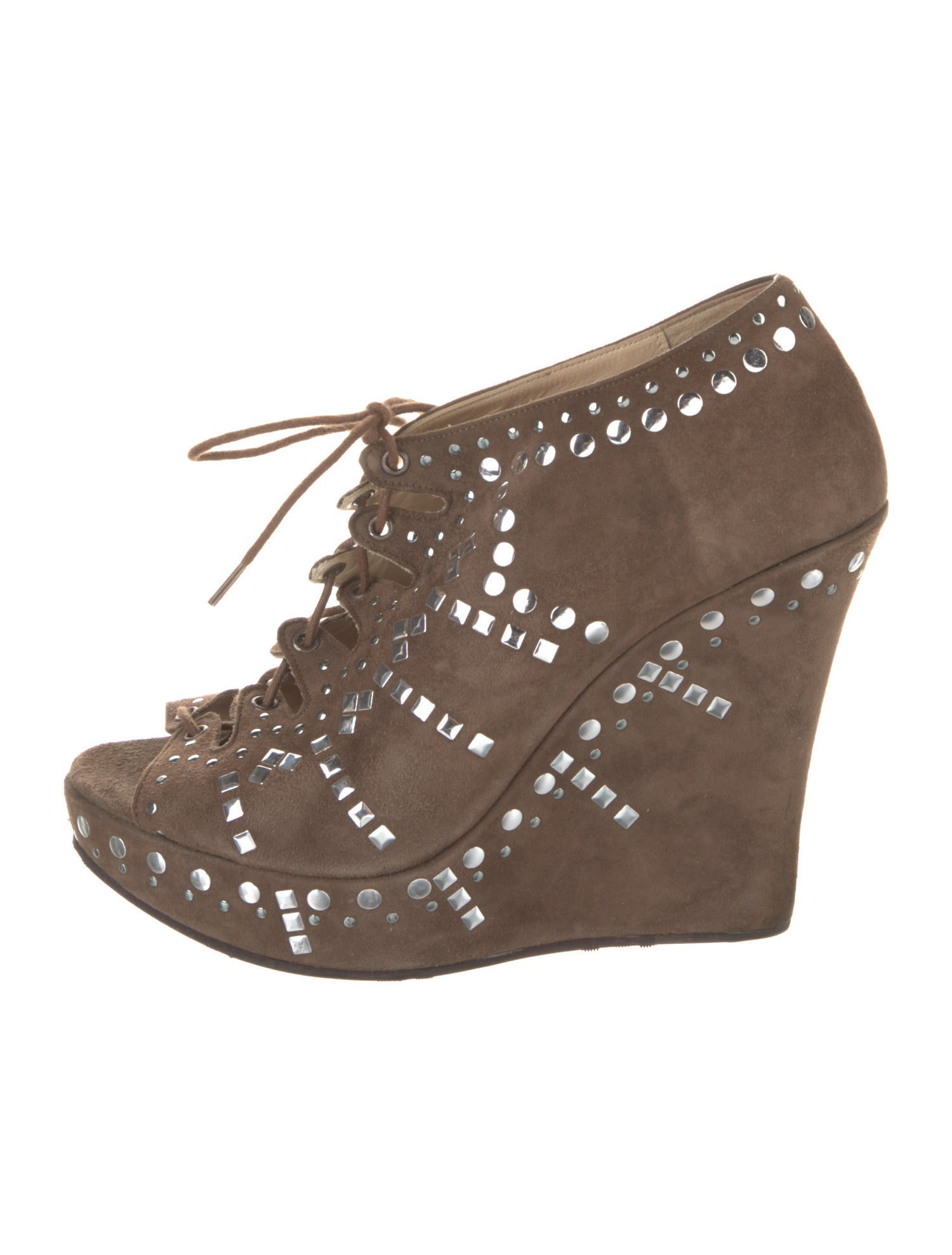 Jimmy Choo Suede Studded Accents Pumps