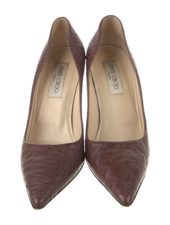Jimmy Choo Ostrich Animal Print Pumps
