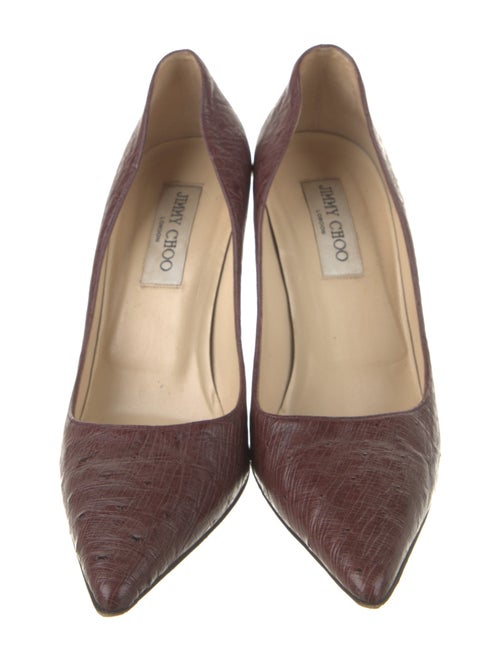 Jimmy Choo Ostrich Animal Print Pumps