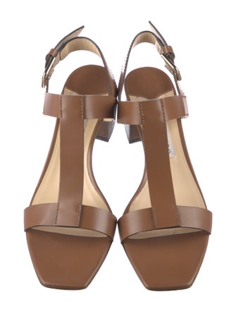 Jimmy Choo Leather T-Strap Sandals