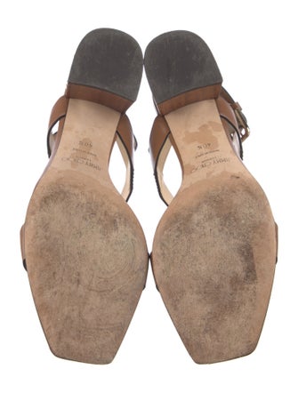 Jimmy Choo Leather T-Strap Sandals