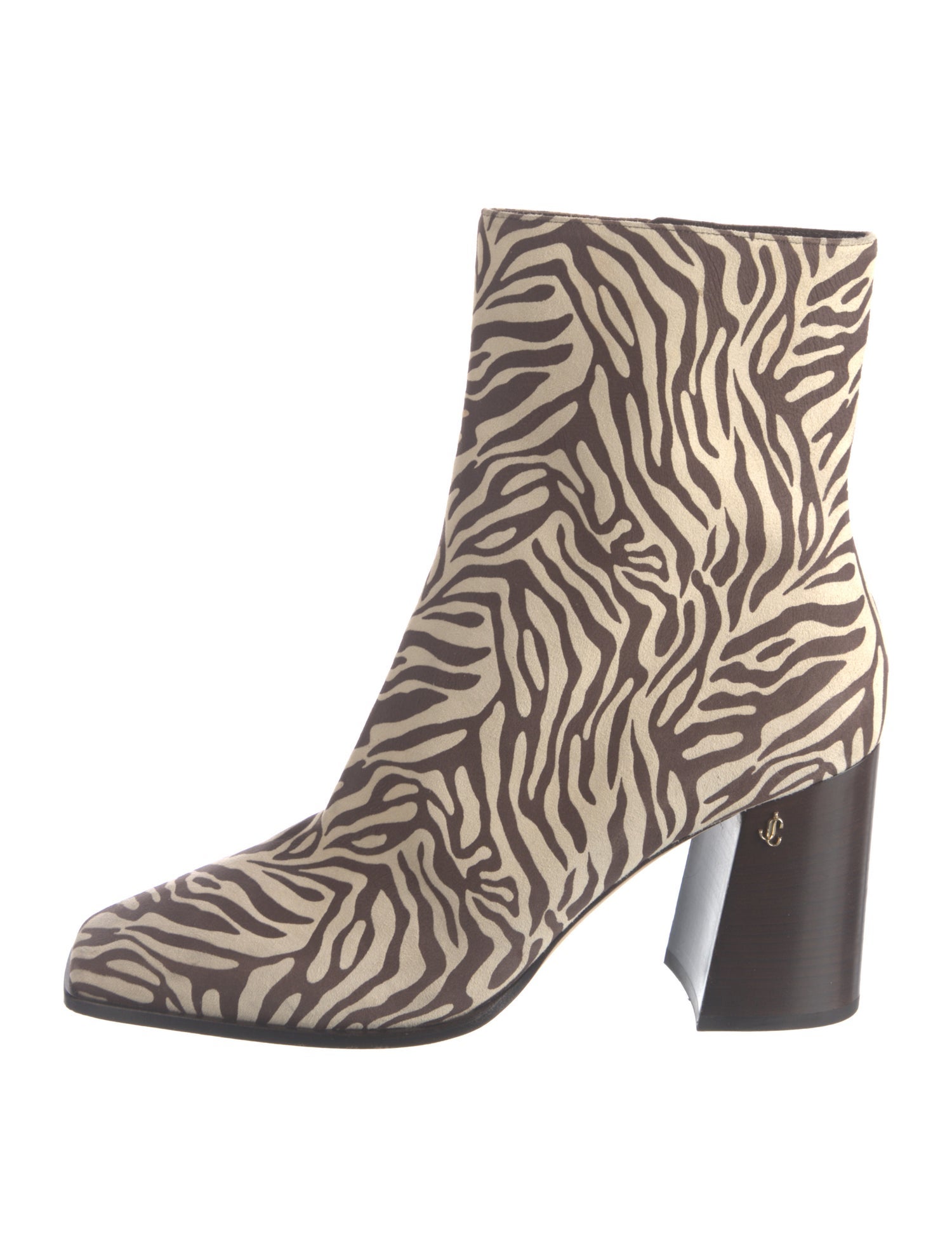 Jimmy Choo Suede Animal Print Sock Boots
