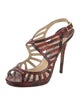 Jimmy Choo Snakeskin Animal Print Slingback Sandals