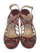 Jimmy Choo Snakeskin Animal Print Slingback Sandals