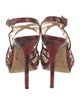 Jimmy Choo Snakeskin Animal Print Slingback Sandals