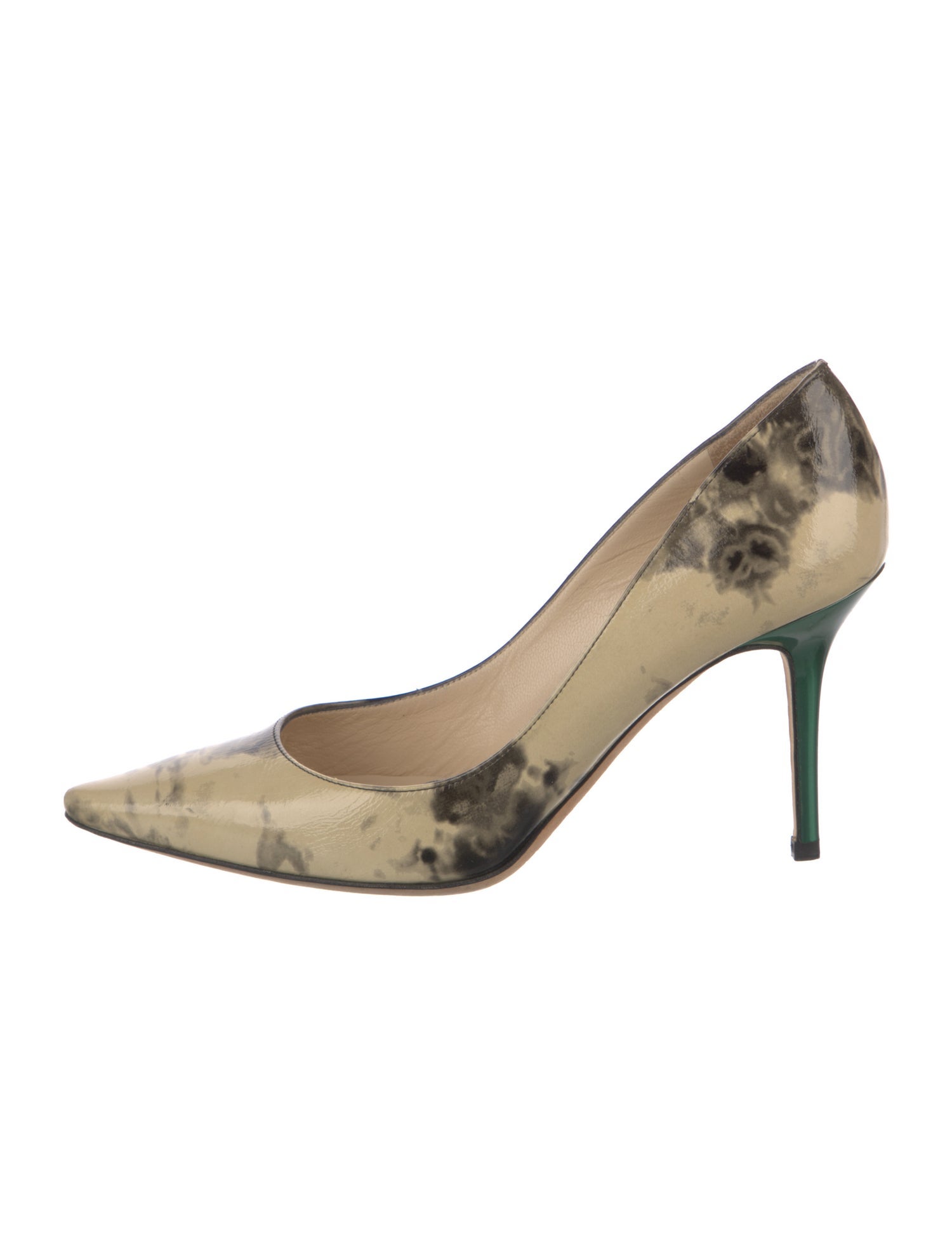 Jimmy Choo Patent Leather Printed Pumps