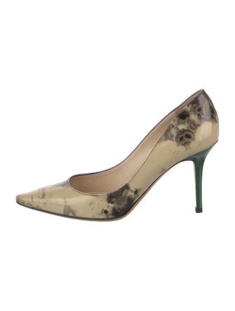 Jimmy Choo Patent Leather Printed Pumps