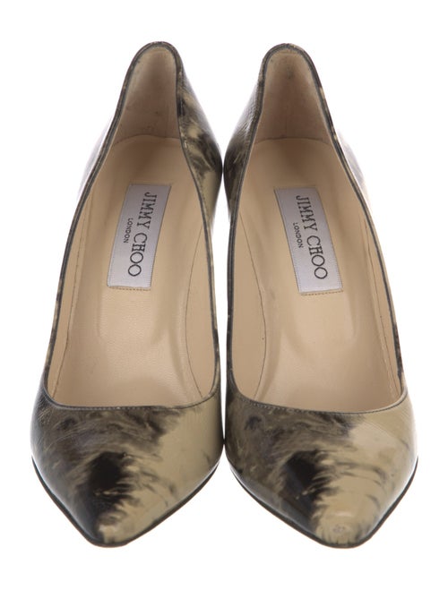 Jimmy Choo Patent Leather Printed Pumps