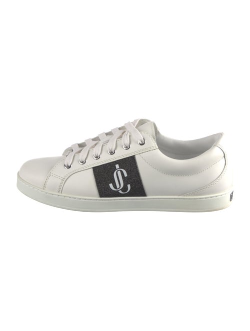 Jimmy Choo Leather Graphic Print Sneakers