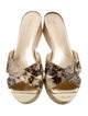 Jimmy Choo Snakeskin Animal Print Slides