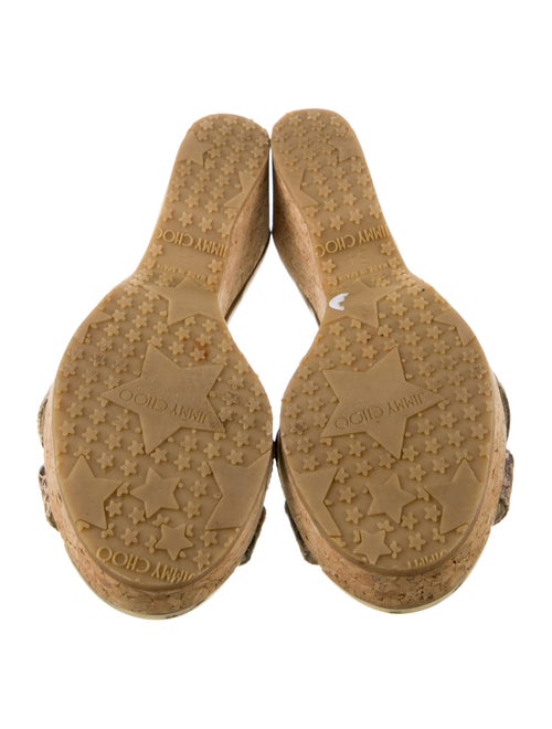 Jimmy Choo Snakeskin Animal Print Slides