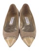 Jimmy Choo Suede Leather Trim Embellishment Flats