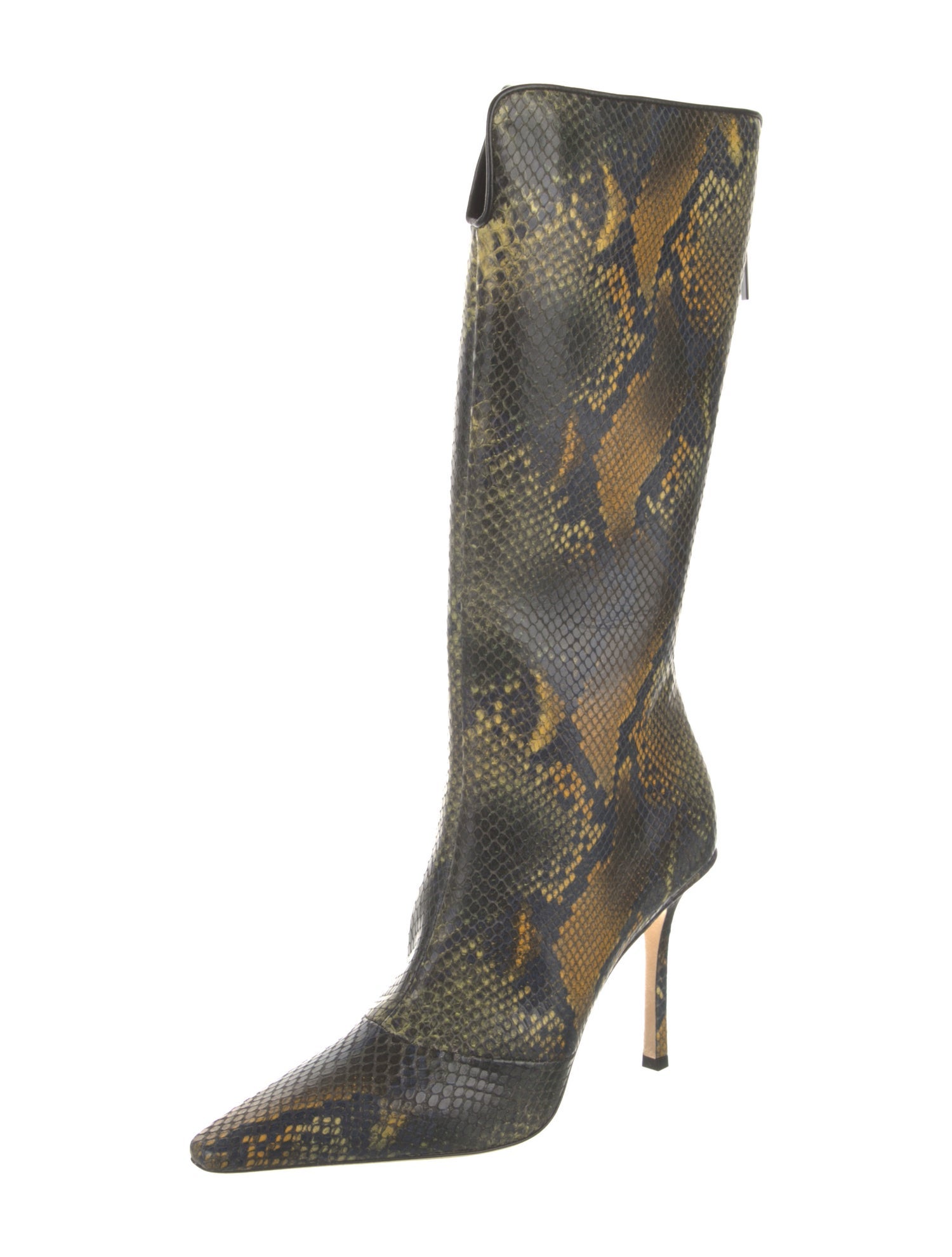 Jimmy Choo Leather Animal Print Boots w/ Tags