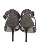 Jimmy Choo Leather Tweed Pattern Slingback Sandals