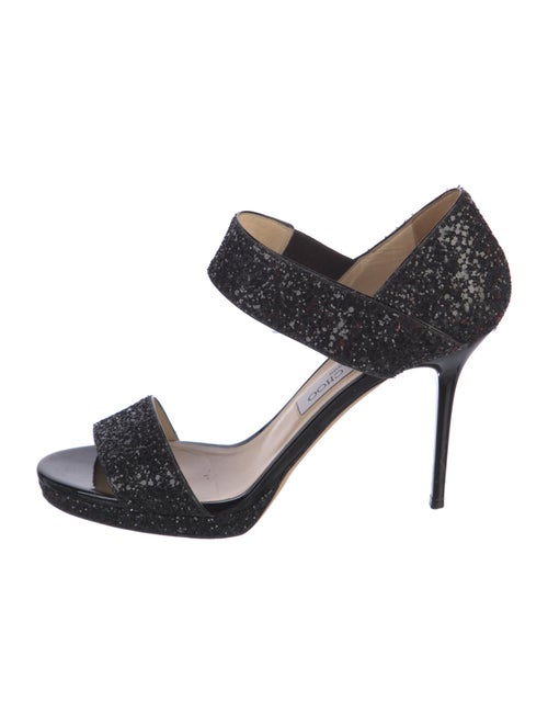 Jimmy Choo Leather Glitter Accents D'Orsay Pumps