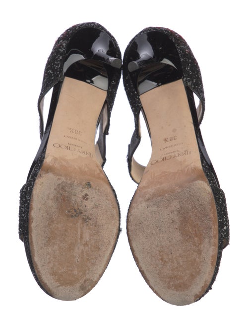 Jimmy Choo Leather Glitter Accents D'Orsay Pumps