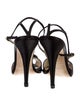 Jimmy Choo Satin Leather Trim Embellishment T-Strap Pumps