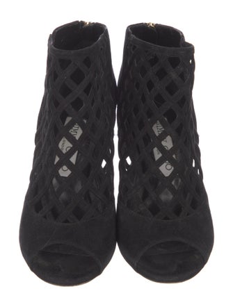 Jimmy Choo Suede Lasercut Accents Boots