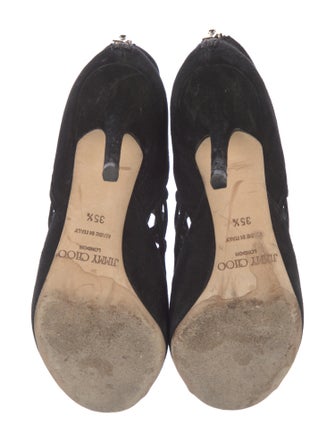 Jimmy Choo Suede Lasercut Accents Boots