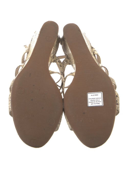 Jimmy Choo Embossed Leather Animal Print Sandals