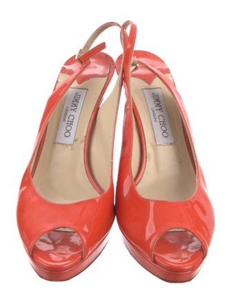 Jimmy Choo Patent Leather Slingback Pumps