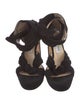 Jimmy Choo Suede Bow Accents Sandals