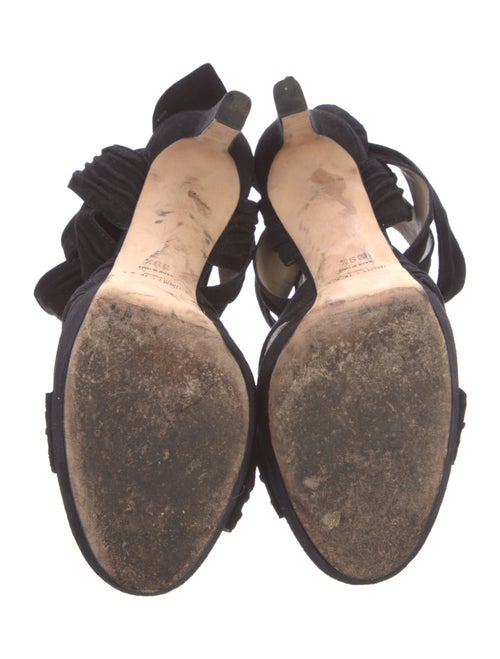 Jimmy Choo Suede Bow Accents Sandals