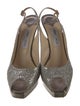 Jimmy Choo Glitter Keyhole Accent Slingback Pumps