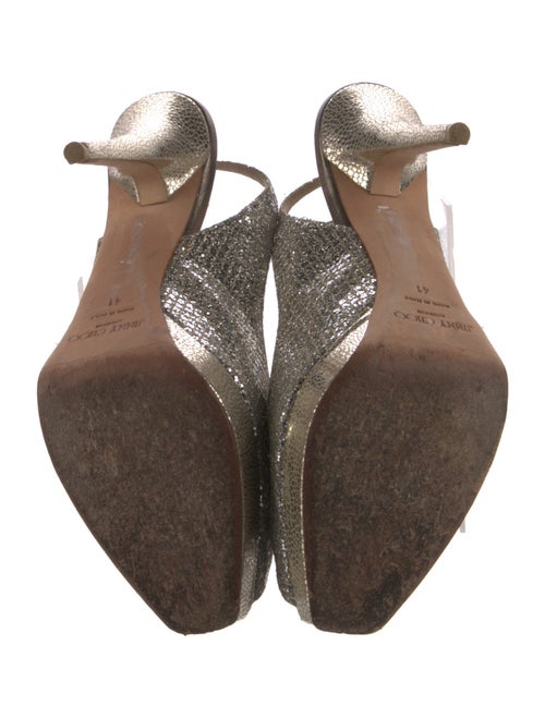 Jimmy Choo Glitter Keyhole Accent Slingback Pumps