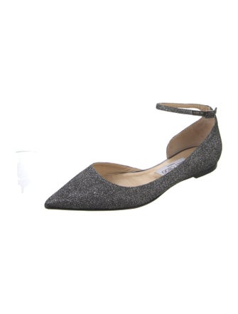 Jimmy Choo Glitter D'Orsay Flats