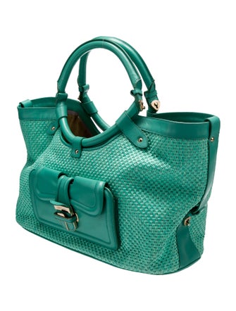 Jimmy Choo Raffia Top Handle Bag