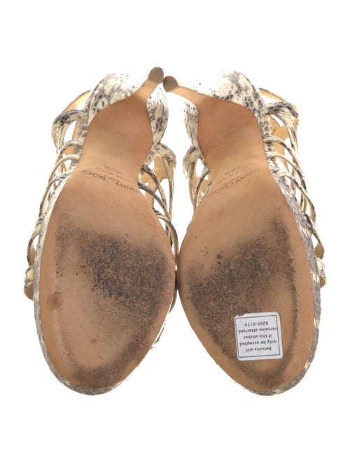 Jimmy Choo Snakeskin Animal Print Gladiator Sandals