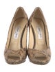 Jimmy Choo Embossed Leather Animal Print Pumps