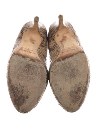 Jimmy Choo Embossed Leather Animal Print Pumps