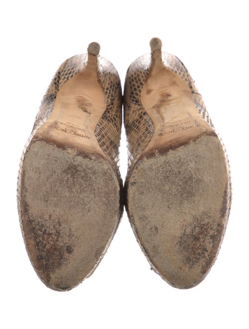 Jimmy Choo Embossed Leather Animal Print Pumps