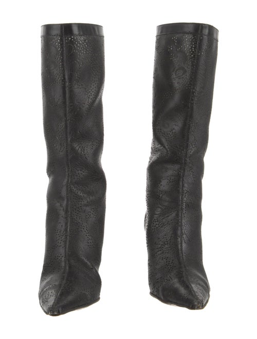 Jimmy Choo Leather Eyelet Trim Boots