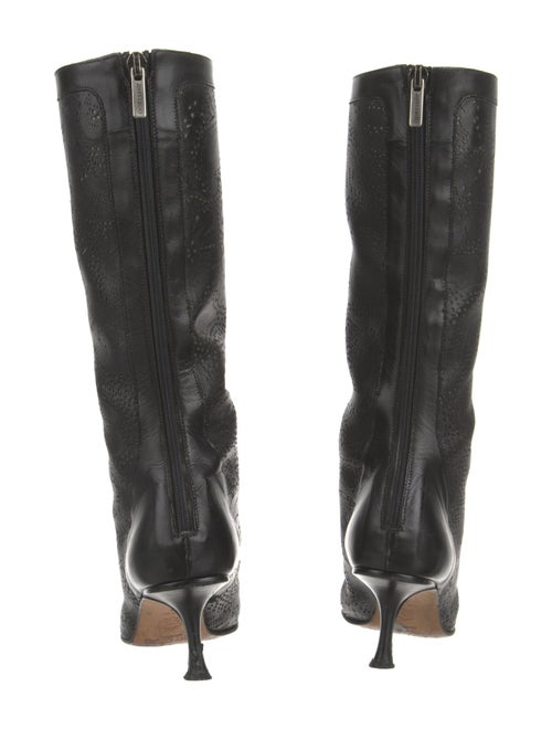 Jimmy Choo Leather Eyelet Trim Boots