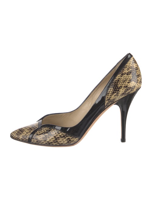 Jimmy Choo Snakeskin Animal Print D'Orsay Pumps