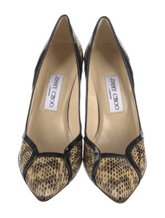 Jimmy Choo Snakeskin Animal Print D'Orsay Pumps