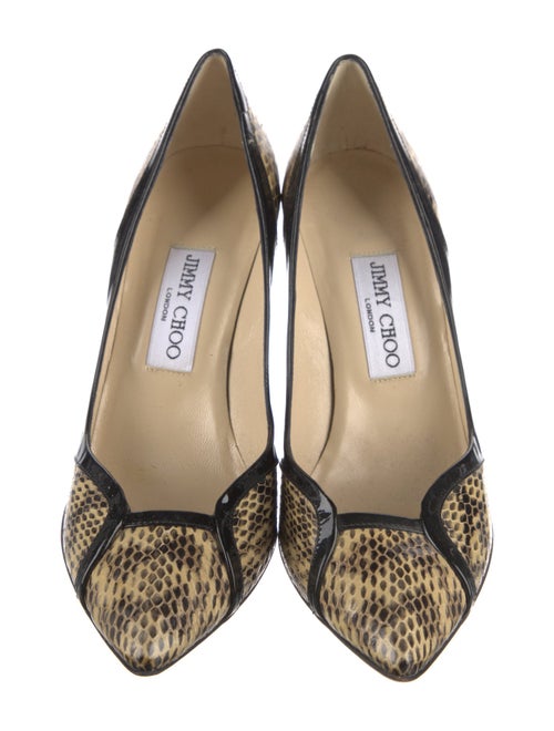 Jimmy Choo Snakeskin Animal Print D'Orsay Pumps