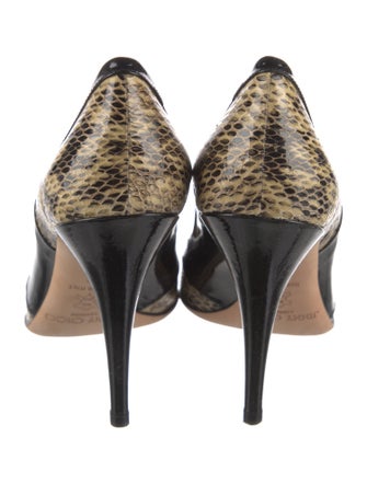 Jimmy Choo Snakeskin Animal Print D'Orsay Pumps