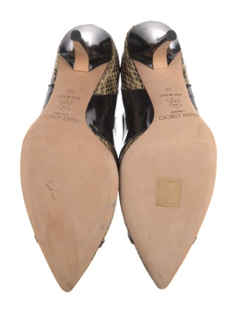 Jimmy Choo Snakeskin Animal Print D'Orsay Pumps
