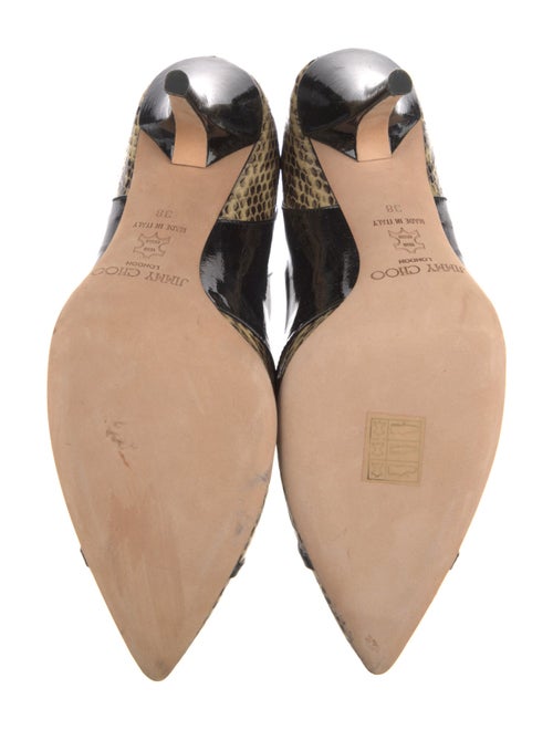Jimmy Choo Snakeskin Animal Print D'Orsay Pumps
