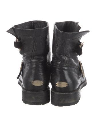 Jimmy Choo Leather Moto Boots